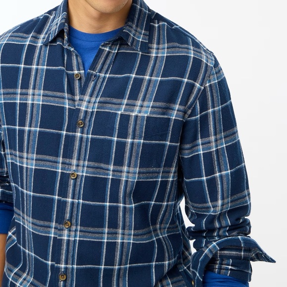 J. Crew Other - New JCrew flannel shirt in blue plaid.Xl